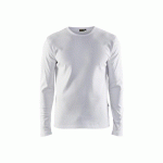 T-SHIRT DE TRAVAIL CÔTELÉ UNI À MANCHES LONGUES 3314 - BLANC - XXXXL BLAKLADER