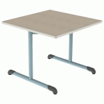 TABLE BANDANA 80X80 T4 DL STRAT POLY. ÉRABLE G. BEIGE/LAGON - MOBIDECOR