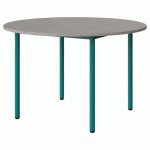 TABLE MALIBU Ø 120 T6 4P STRA ABS BÉTON F186/BLEU 5018