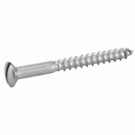 VIS À BOIS TÊTE FRAISÉE BOMBÉE FENDUE INOX A2 DIN 95 6X20 BOÎTE DE 200 - ACTON - 623016X20