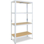 SHELFPLAZA - HOME 200X110X60CM ÉTAGÈRE CHARGE LOURDE BLANC / ETAGERE METALLIQUE 4 NIVEAUX / 175KG CAPACITÉ CHARGE / ETAGERE EN METAL, ÉTAGÈRES DE