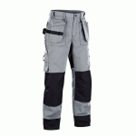 PANTALON DE TRAVAIL 1580 ARTISAN HEAVY WORKER GRIS CLAIR/NOIR D116 - BLAKLADER