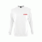 SWEAT-SHIRT MIXTE MANCHES LONGUES BLANC PUBLICITAIRE SOL