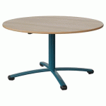 TABLE MALIBU Ø 120 T4 PC STRA ALAISÉ ACACIA/BLEU 5025