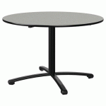 TABLE MALIBU Ø 120 T6 PC STR ISOSON GRIS 1400/NOIR NOIR 9005 - MANUTAN EXPERT