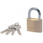 MASTER LOCK CADENAS LAITON HAUTE SÉCURITÉ 50 MM 6 GOUPILLES - 4 CLÉS RÉVERSIBLES