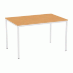 TABLE À MANGER VERSYS AVEC BASE GRIS CLAIR RAL 7035 120 X 80 X 743 CM HÊTRE