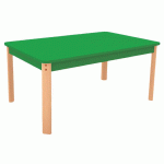 TABLE ERGO RECTANGULAIRE T6 - VERT/HÊTRE - MANUTAN COLLECTIVITÉS