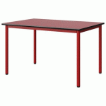 TABLE MALIBU 120X80 T5 4P STRA ROUGE U321/NOIR ROUGE 3020