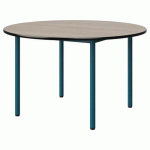 TABLE MALIBU Ø 120 T5 4P STRA ANTIB ACACIA/NOIR BLEU 5025