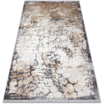 TAPIS LUCE 74 MODERNE PAVAGE BRIQUE VINTAGE - STRUCTURAL GRIS / MOUTARDE BEIGE 154X220 CM