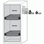 ARMOIRE SÉCURITÉ S-PEGASUS-90 S90.129.060.WDAC JAUNE - ASECOS