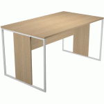 BUREAU PIEDS CADRES MÉTAL RAZOR - 140CM - CHÊNE/BLANC - ARTARREDI