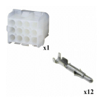 ERREBI GROUP - KIT CONNECTEUR MATE N LOK FEMELLE AVEC BORN MÂLE 4X3 VOIES