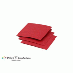 LOT DE 2 - PAQUET DE 25 CARTES PLIÉES POLLEN 116X116MM 210G/M² - ROUGE CERISE
