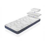 DORMALIT - PACK LIT ENFANTS MATELAS 80X130 H14 CM ERGO CONFORT + 1 OREILLER 80X35 CM + 1 PROTEGE MATELAS 80X130 CM