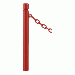 POTELET AGGLO Ø 76 MM À CHAINES 1 ANNEAU - ZINC ROUGE 3004 - PROCITY