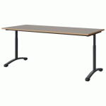 TABLE MALIBU 180X80 T3/T6 DL ST ALAISÉ GRIS U727/GRIS 7016