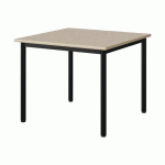 TABLE MALIBU 80X80 T4 4P ST ISOS BEIGE 1460/BEIGE NOIR 9005