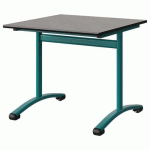 TABLE MALIBU 80X80 T5 DL STRA BÉTON F186/NOIR BLEU 5018