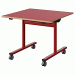 TABLE MALIBU RAB. 80X80 T4 DL ST ALAISÉ ROUG U321/ROUGE 3020