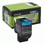 TONER CYAN LEXMARK 2000 PAGES 802SC (80C2SC0) - MANUTAN COLLECTIVITÉS