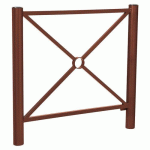 BARRIÈRE PROVINCE SIMPLE CROIX 1.07 M INOX - ZINC ASP CORTEN - PROCITY