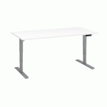 BUREAU RÉGLABLE EN HAUTEUR ÉLECTRIQUE BLANC ECLA ERGO PREMIUM 160 X 80 CM PIEDS ALUMINIUM