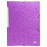LOT DE 50 - CHEMISES À ÉLASTIQUES CARTE LUSTRÉE 3 RABATS MONOBLOC - VIOLET