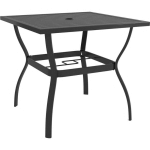 TABLE DE JARDIN ANTHRACITE 81,5X81,5X72 CM ACIER - VIDAXL