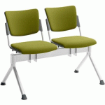 POUTRE CAMPUS TAPISSÉE TISSU POUR VISITEUR - 2 PLACES - VERT - QUADRIFOGLIO