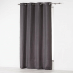 RIDEAU A OEILLETS ABSOLU ANTHRACITE 140 X 260 CM