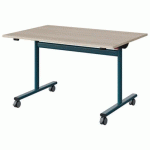 TABLE MALIBU RAB. 120X80 T5 DL STRA ABS ACACIA/BLEU 5025