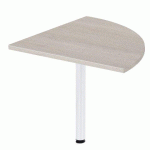 ANGLE DE LIAISON 90° CHÊNE GRIS PIED TUBE FIXE BLANC BRUNEAU EXCELLENS