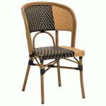 BRIDGE VINCENNES STRUC ALU BOIS - ASS/DOS WICKER NOIR/CAMEL - STAMP