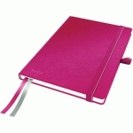 CAHIER COUVERTURE RIGIDE A5 COMPLETE - LIGNÉ - ROUGE - LEITZ