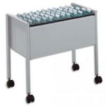 DURABLE CHARIOT POUR 80 DS GRIS - ACIER RÉVÊT. EPOXY - ROULETTES AVEC FREINS - 67X28,5X5,5 CM