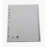 LOT DE 2 - INTERCALAIRE A4+ POLYPROPYLÈNE GRIS EXACOMPTA 31 ONGLETS NUMÉRIQUES GRIS - 1 JEU