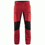 PANTALON DE TRAVAIL SERVICES STRETCH ROUGE/NOIR TAILLE 42 - BLAKLADER