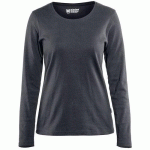 T-SHIRT MANCHES LONGUES FEMME GRIS FONCÉ TAILLE S - BLAKLADER