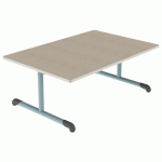 TABLE BANDANA 120X80 T1 DL STRAT POLY. ÉRABLE G. BEIGE/LAGON - MOBIDECOR