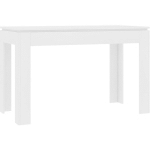 TABLE DE SALLE À MANGER BLANC 120X60X76 CM BOIS D'INGÉNIERIE