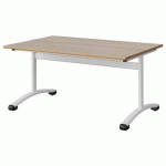 TABLE MALIBU 120X80 T3 DL STRA ALAISÉ ACACIA/BLC 9016