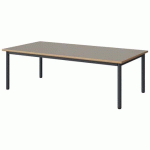 TABLE MALIBU 160X80 T1 4P STRA ALAISÉ GRIS U727/GRIS 7016