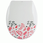ABATTANT WC - THERMODUR - CHARNIÈRES INOX - MOTIF FLORAL MSV