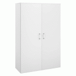 ARMOIRE HAUTE BOIS H 182 X L 120 CM ECLA DÉCOR BLANC