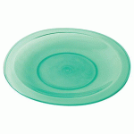 ASSIETTES PLATES COPOLYESTER Ø 26 CM - TRANSPARENT VERT