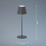 FH LIGHTING LAMPE LED COSENZA BATTERIE RGBW GRIS SABLE