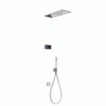 KIT DE BAIGNOIRE THERMOSTATIQUE ÉLECTRONIQUE ET ENCASTRÉ SHOWER TECHNOLOGY AVEC CONTRÔLE ÉLECTRONIQUE COMPRIS (NOIR) - TRES 0928