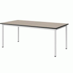 TABLE MALIBU 160X80 T4 4P STRA ANTIB ACACIA/NOIR BLC 9016